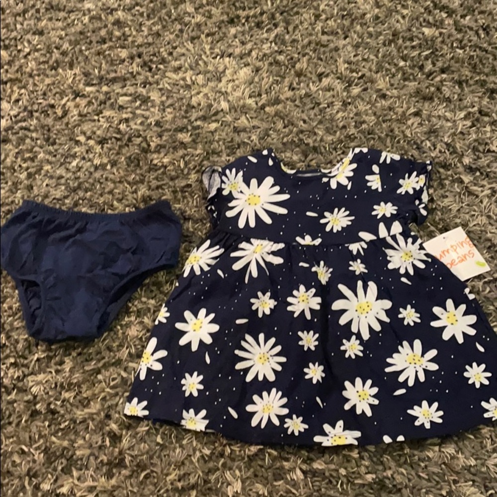 NWT Jumping Beans dress & diaper cover